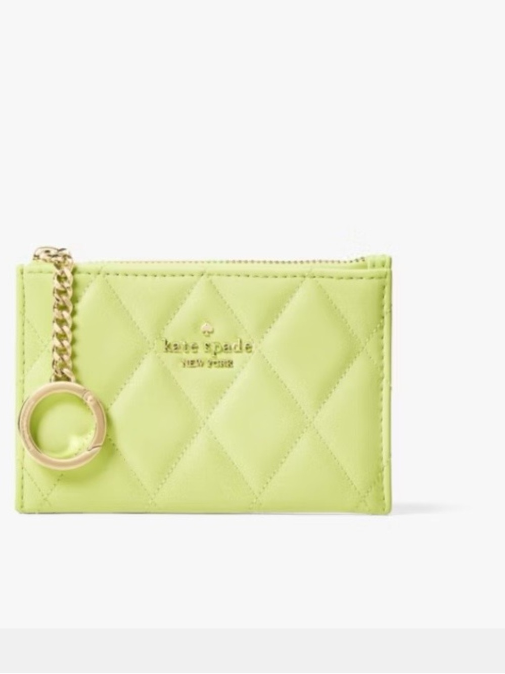 Kate Spade ♠️ Carey small card holder Lime NWT
